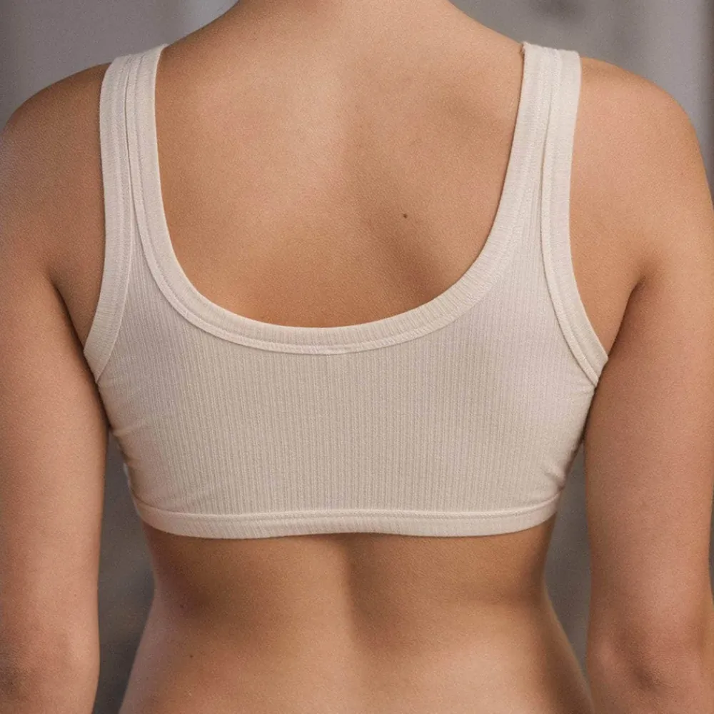 Women BASERANGE - Bralette Heart - Blanc
