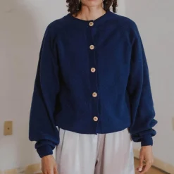 Women BASERANGE - Cardigan Soar - Bleu