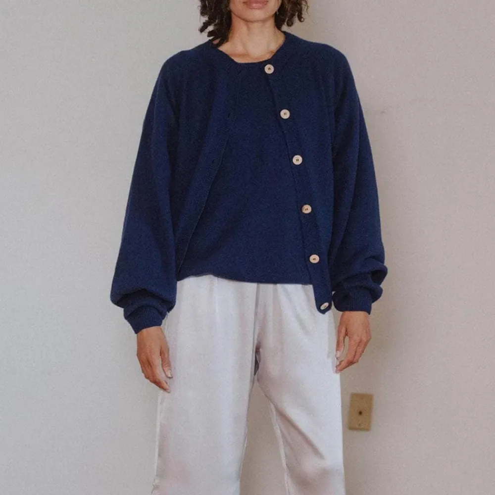 Women BASERANGE - Cardigan Soar - Bleu