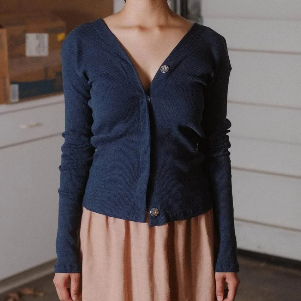Women BASERANGE - Cardigan Tav - Bleu
