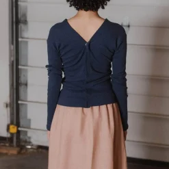 Women BASERANGE - Cardigan Tav - Bleu