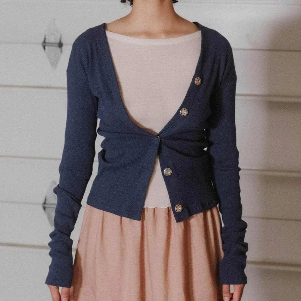 Women BASERANGE - Cardigan Tav - Bleu