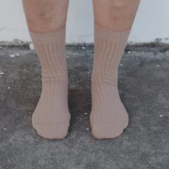 Women BASERANGE - Chaussettes côtelées Rib - Beige