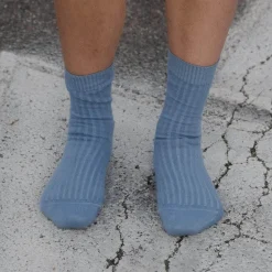 Women BASERANGE - Chaussettes côtelées Rib - Bleu