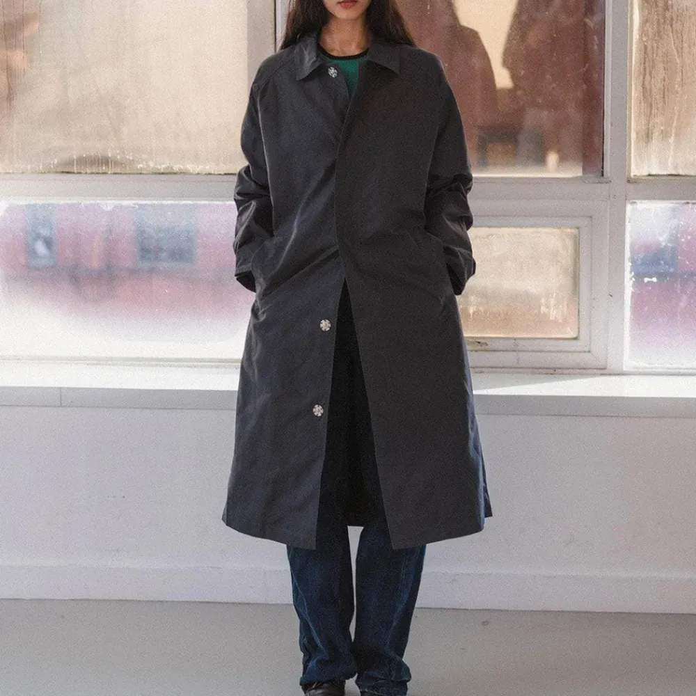 Women BASERANGE - Manteau Long Even - Noir