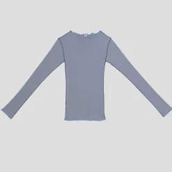 Women BASERANGE - T-Shirt Vein manches longues - Bleu