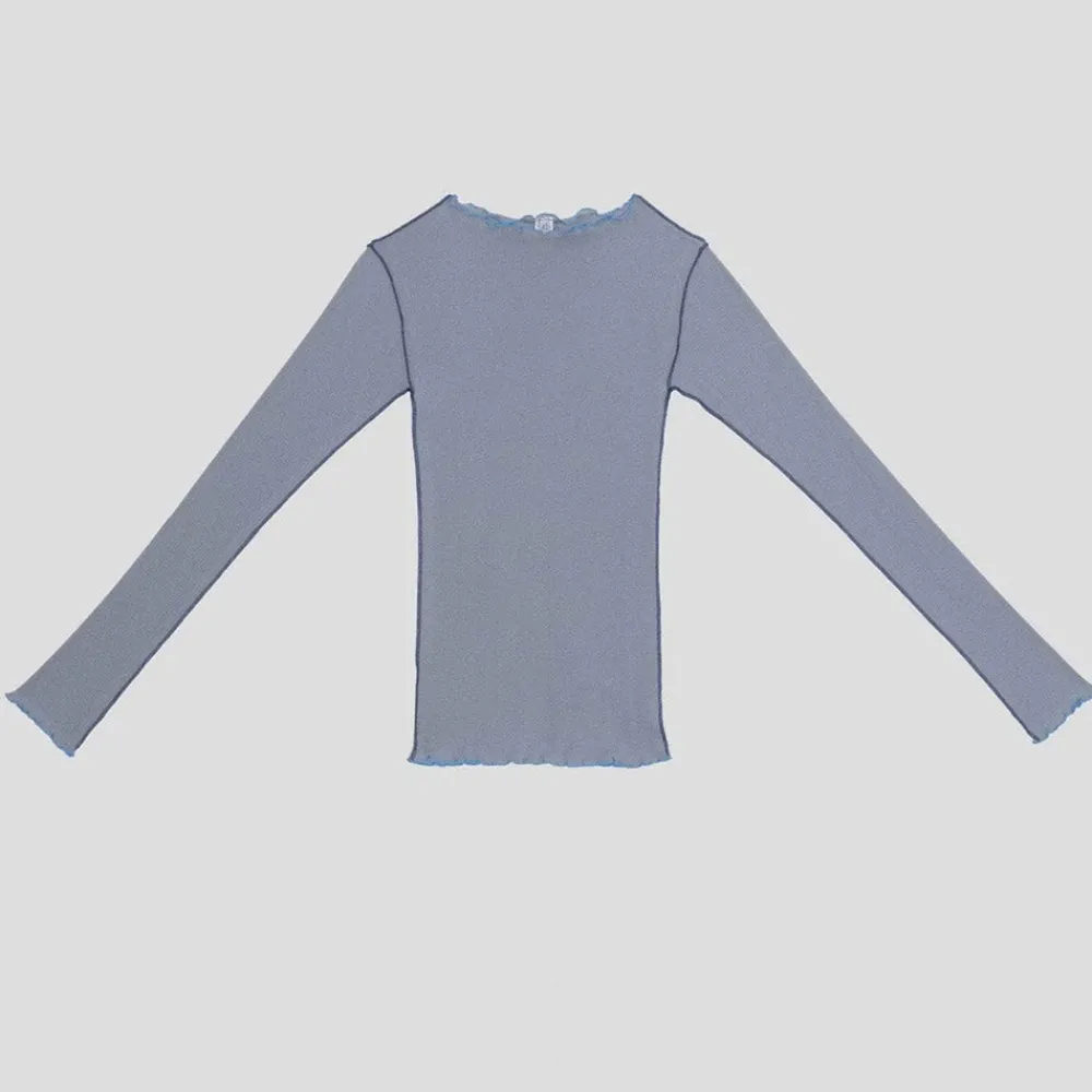 Women BASERANGE - T-Shirt Vein manches longues - Bleu