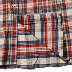 BEAMS Plus - Chemise Brushed Flannel - Blanc
