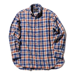 BEAMS Plus - Chemise Brushed Flannel - Bleu