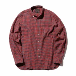 BEAMS Plus - Chemise Mini Plaid Flannel - Rouge