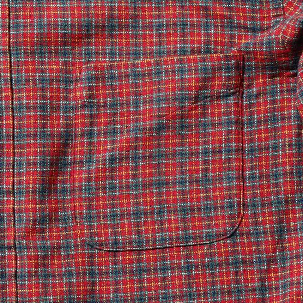 BEAMS Plus - Chemise Mini Plaid Flannel - Rouge