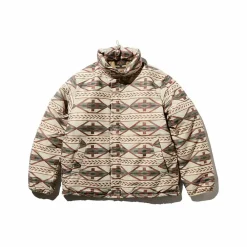 BEAMS Plus - Manteau Puff Jacquard - Marron