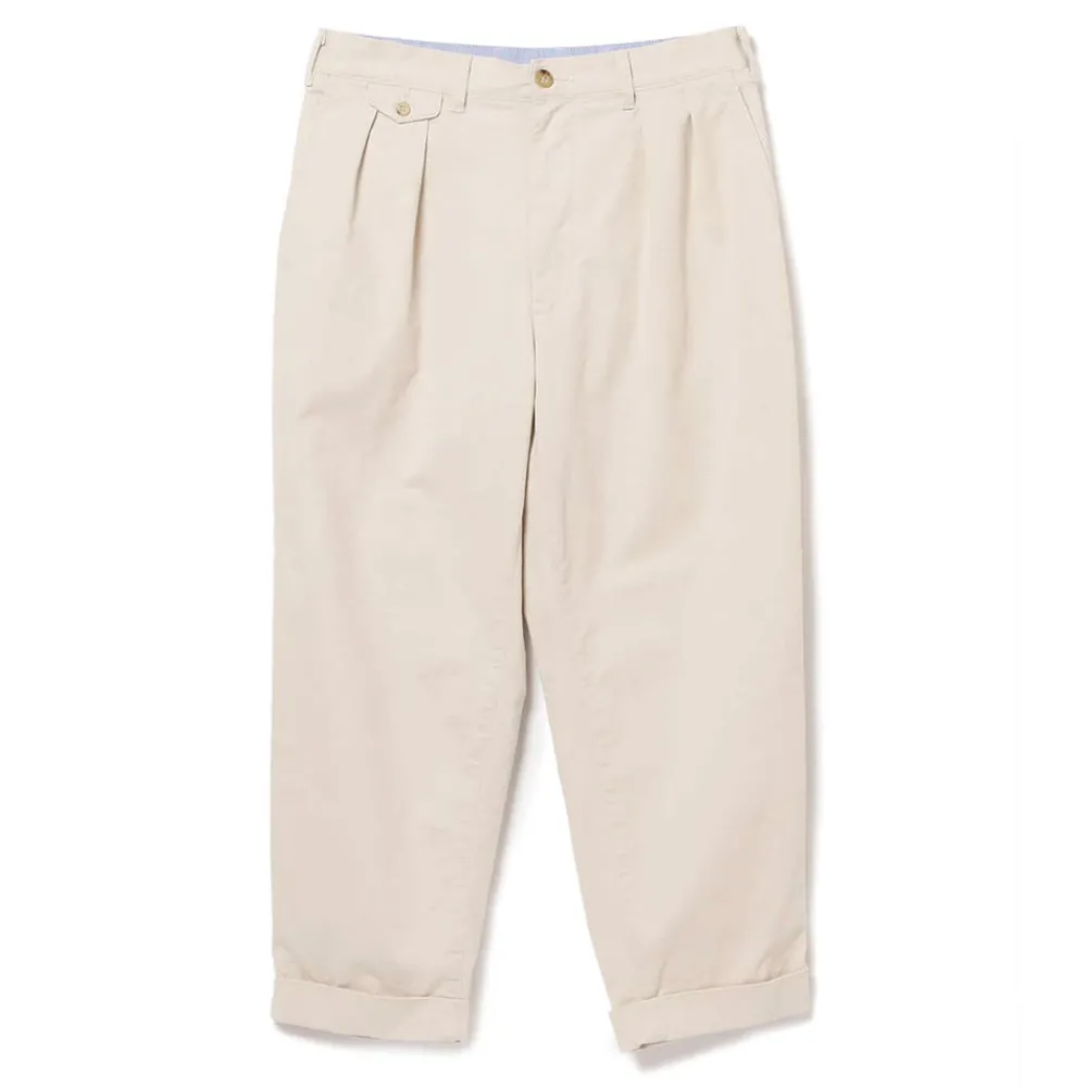 Beams Plus - Pantalon à pinces - Ecru