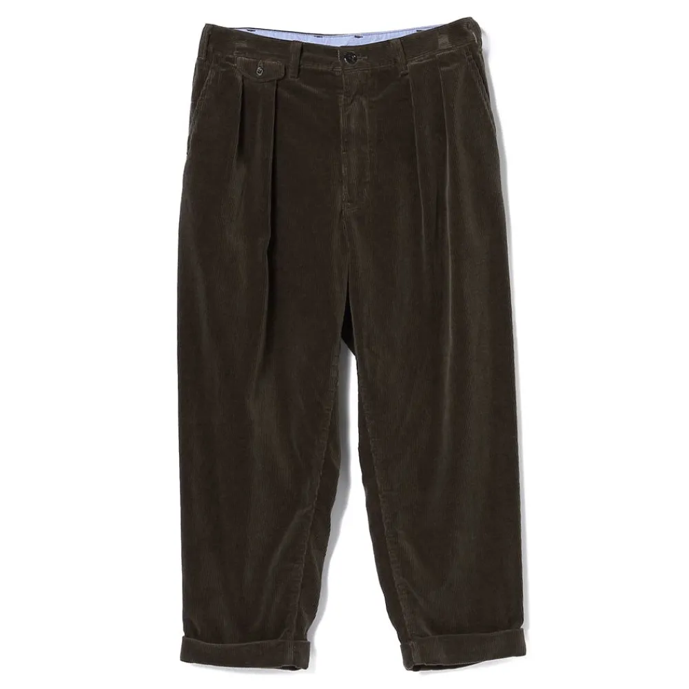 BEAMS Plus - Pantalon 2Pleats Corduroy - Marron