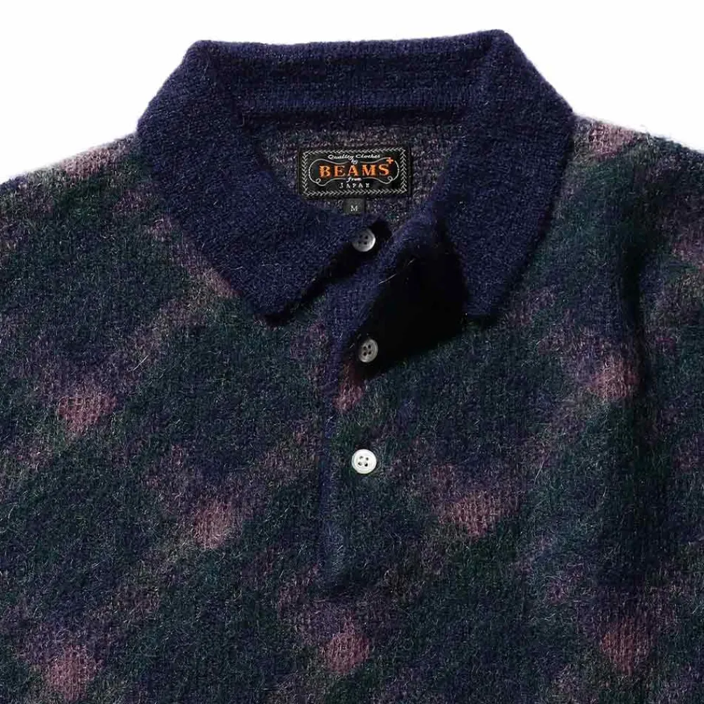 BEAMS Plus - Polo en laine - Marine