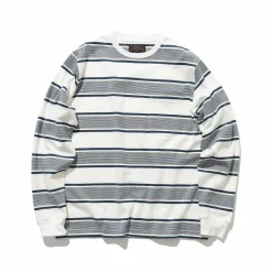 BEAMS Plus - T-shirt Stripe - Blanc