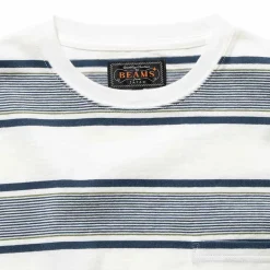 BEAMS Plus - T-shirt Stripe - Blanc