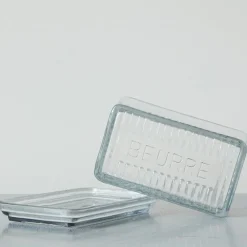 1139 BAZAR DE LUXE Beurrier en verre moulé