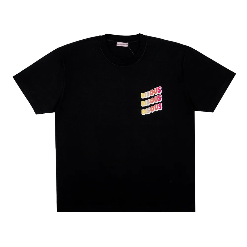 BISOUS SKATEBOARD - T-shirt Sonics - Tiedye Noir