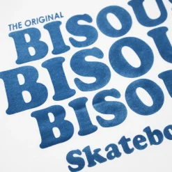 BISOUS SKATEBOARD - T-shirt Grease - Blanc/Marine