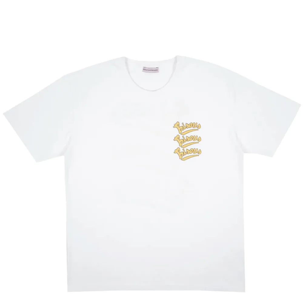 Bisous Skateboard - T-Shirt Gianni - Blanc