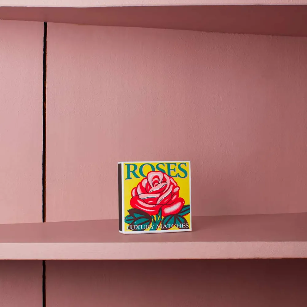 590 FINE MATCH BOX Boîte de 150 grandes allumettes - Roses