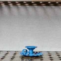 1771 ITALO OTTINETTI Bougeoir en aluminium - Bleu