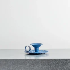 1771 ITALO OTTINETTI Bougeoir en aluminium - Bleu