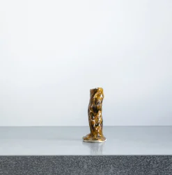 1393 EMILIE HOLM ATELIER Bougeoir en céramique émaillée - Jaune