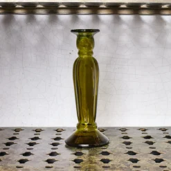 1952 VIDRIOS SAN MIGUEL Bougeoir en verre recyclé - Vert - Anadir