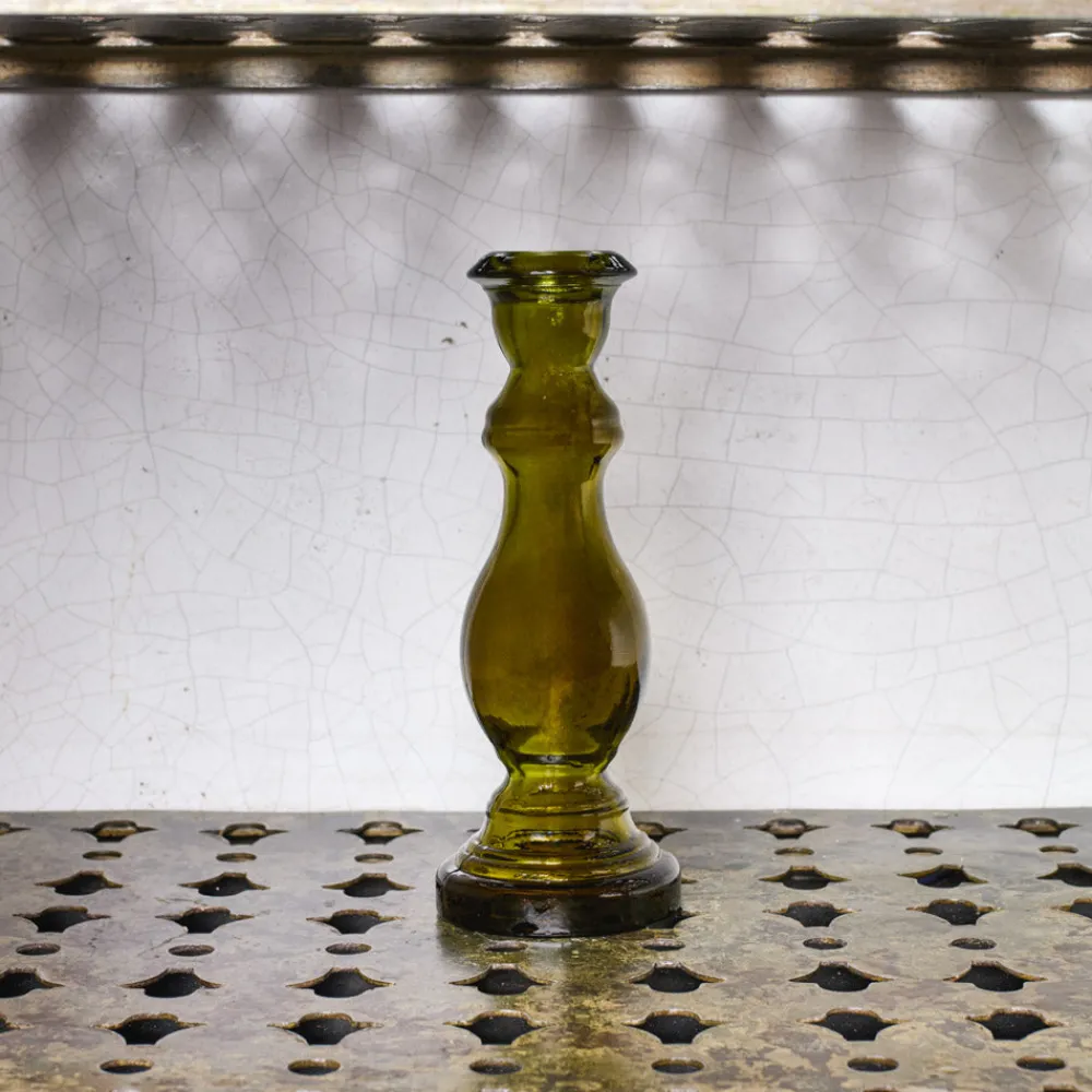 1952 VIDRIOS SAN MIGUEL Bougeoir en verre recyclé - Vert - Noviembre