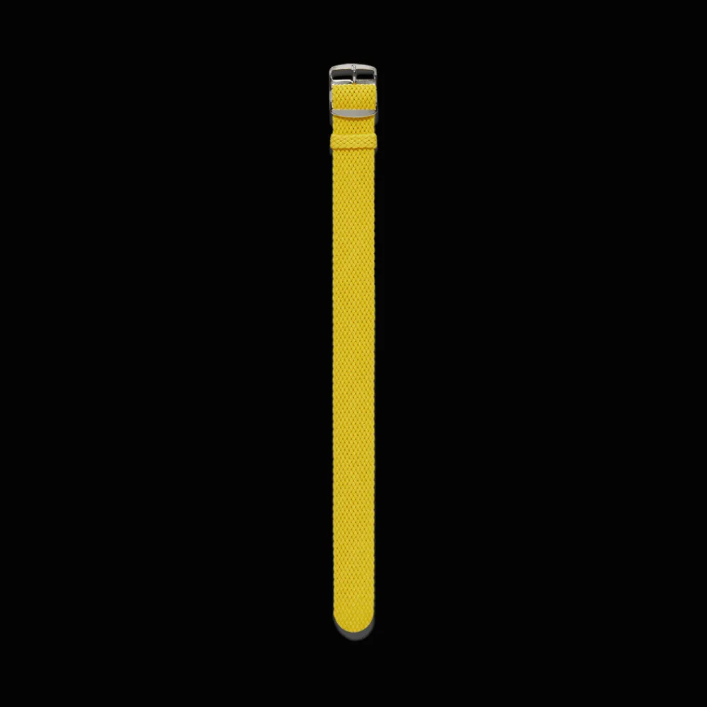 Women MERCI Bracelet de montre en Perlon tressé - Jaune