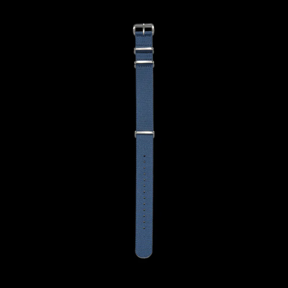 Women MERCI Bracelet de montre NATO en nylon - Bleu