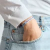 Women SC01 Bracelet Ruban Merci Paris - Bleu