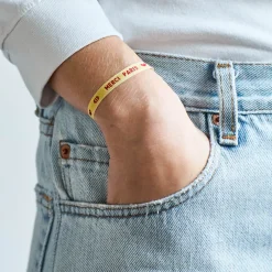Women SC01 Bracelet Ruban Merci Paris - Jaune
