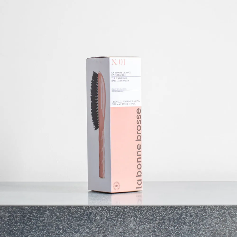 1664 LA BONNE BROSSE Brosse à cheveux N.01 L'UNIVERSELLE - Soin & Brillance - Corail