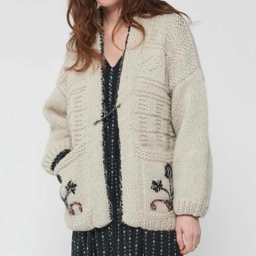 Women Bsbee - Gilet Kimono Fleur - Beige
