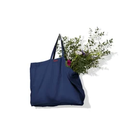 200 LINTEX Cabas en lin lavé - Bleu Shibori