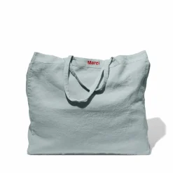 200 LINTEX Cabas en lin lavé Merci - Gris Vésuve