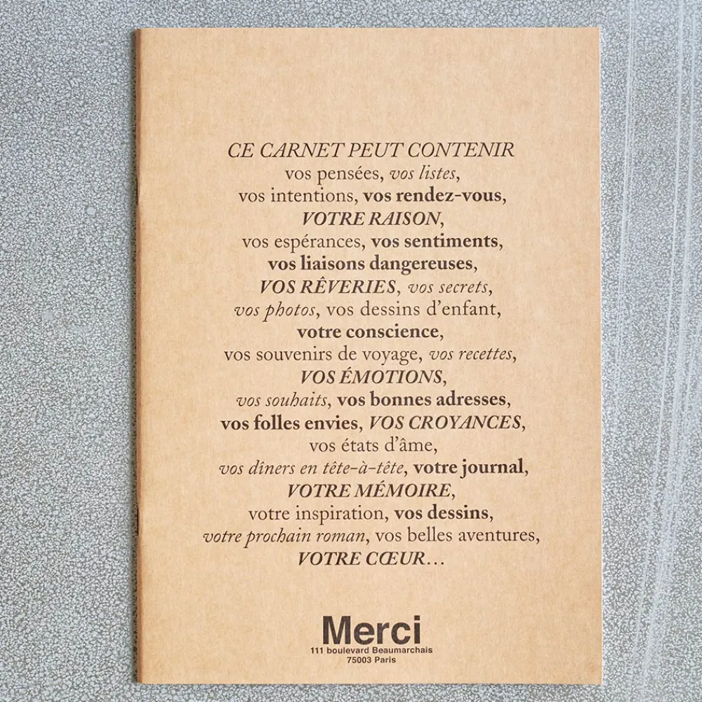 960 MARKS KAMOI Cahier Merci - Kraft