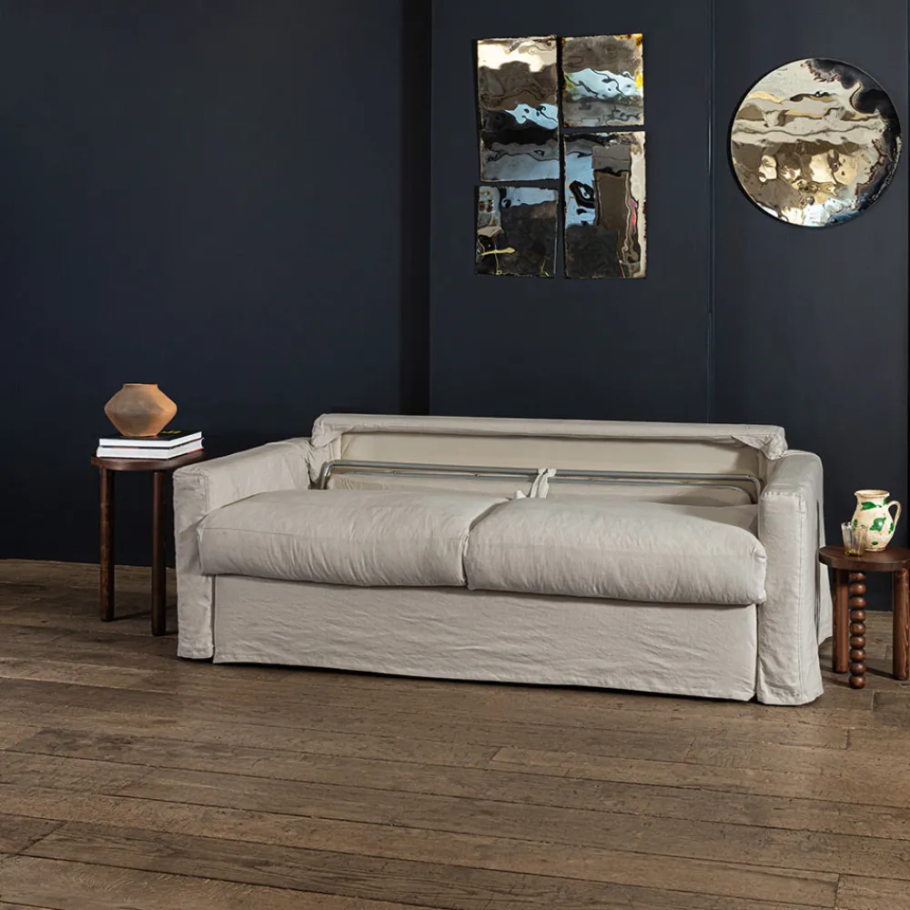 MERCI Canapé convertible 3 places - Gris Digoin -
