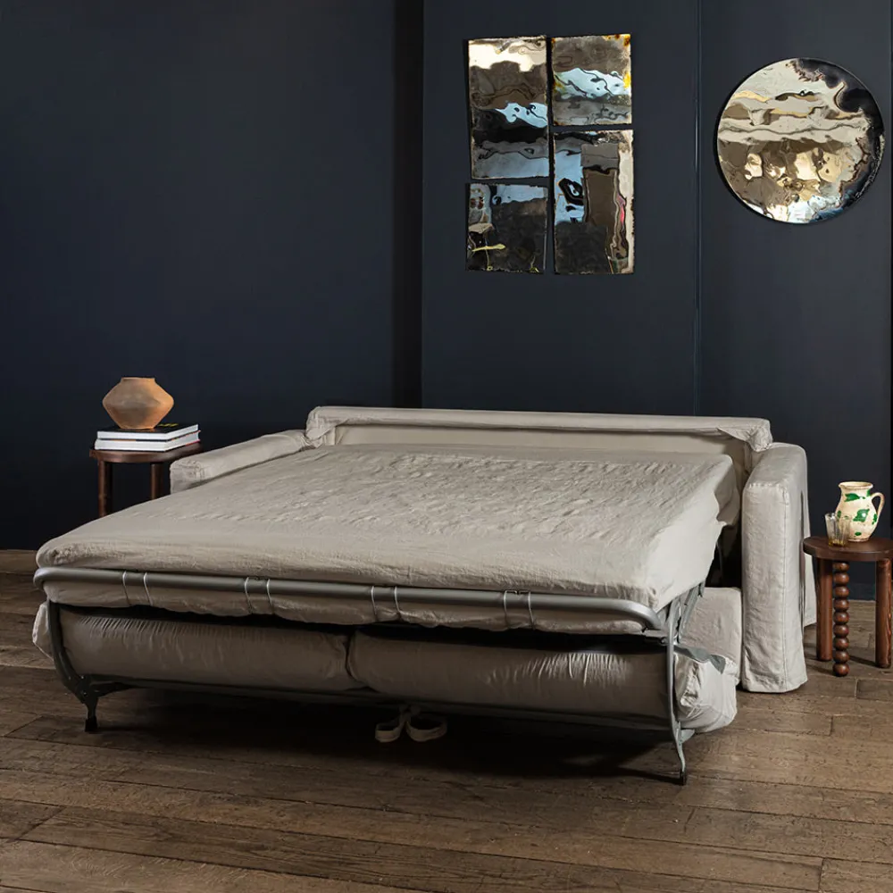 MERCI Canapé convertible 3 places - Gris Digoin -