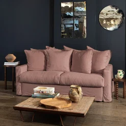 MERCI Canapé convertible 3 places - Rose Argile -