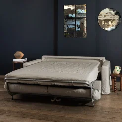 MERCI Canapé convertible 3 places - Bleu Pétrole -