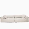 2959 BED AND PHILOSOPHY Canapé Slow Family 4 places - Lin Craie - Bed&Philosophy