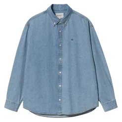 CARHARTT WIP - Chemise Lucas - Blue Bleached