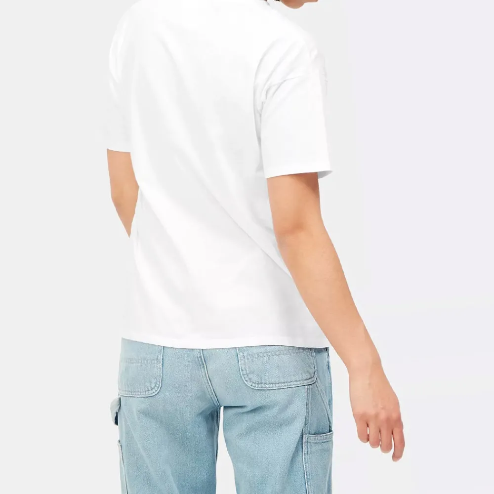 Women Carhartt WIP - T-Shirt Pocket - Blanc