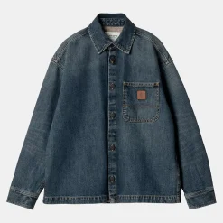 Women Carhartt WIP - Veste Chemise W' Lovilia - Bleu