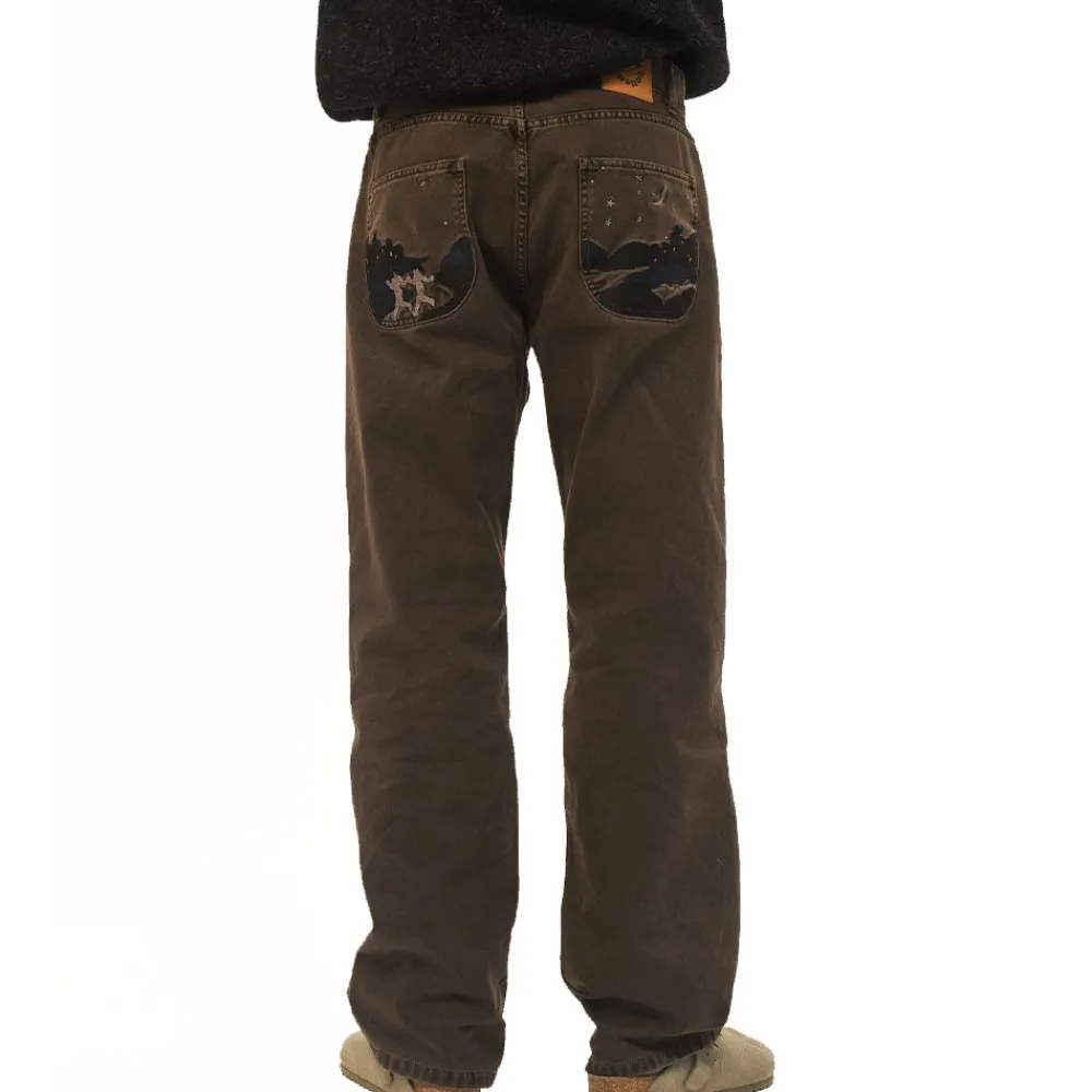 CARNE BOLLENTE - Pantalon Under the Moon - Marron