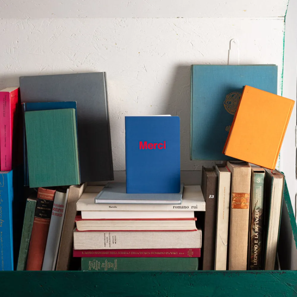 2962 BRANDBOOK Carnet Merci - Bleu Marin et Rouge